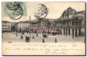 Old Postcard Casino Square and Place Massena in Nice