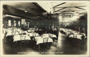 St. Petersburg FL Garden Cafeteria c1930 Real Photo Postcard