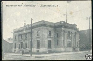 Old ZANESVILLE Ohio Postcard Government Building Musk