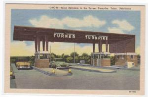 Turner Turnpike Highway Toll Booth Cars Tulsa Oklahoma postcard