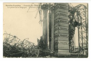 Belgium - Bruselles Expo, Aug 14-15, 1910. Fire Ruins, Belgian Palace, Main Ent