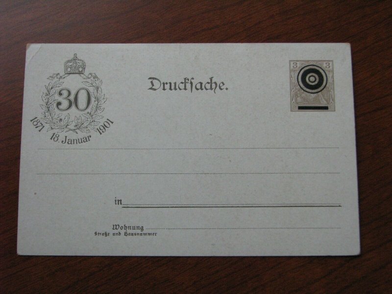 GERMANY PRIVATE POSTCARD VERSAILLES PROCLAMATION 30TH ANNIVERSARY 1901 UNUSED UD