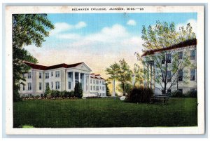 1940 Exterior View Belhaven College Jackson Mississippi Vintage Antique Postcard 