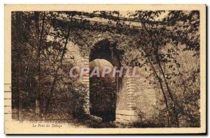 Old Postcard Mervent Le Pont Du Deluge