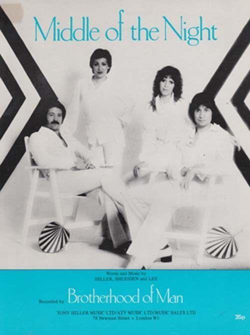 Middle Of The Night Brotherhood Of Man 1970s Sheet Music