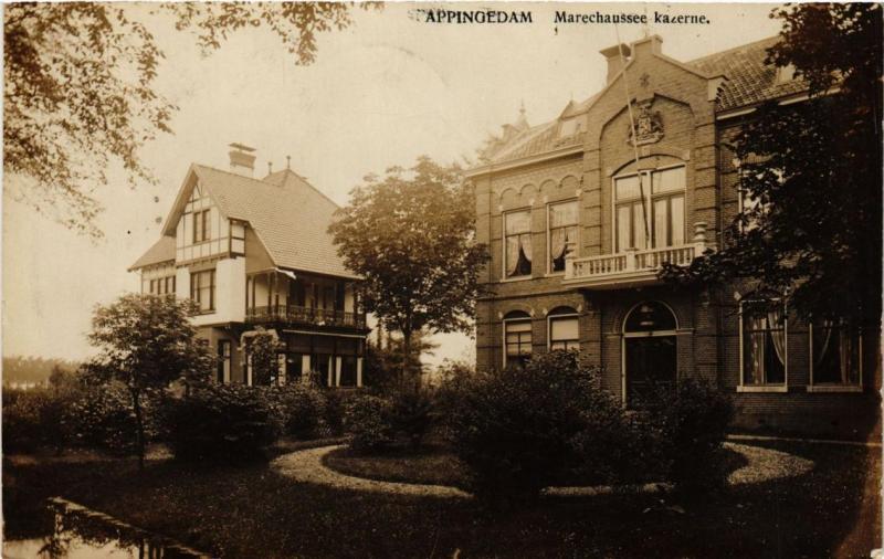 CPA AK APPINGEDAM real photo Marechaussee kazerne NETHERLANDS (706321)