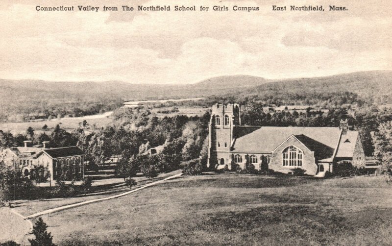 Vintage Postcard Connecticut Valley From Northfield Girls School Massachusetts