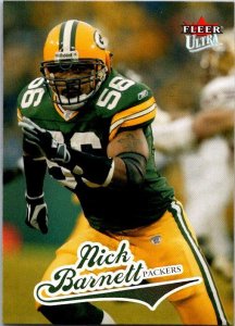 2004 Fleer Football Card Nick Bennett Green Bay Packers sk9336