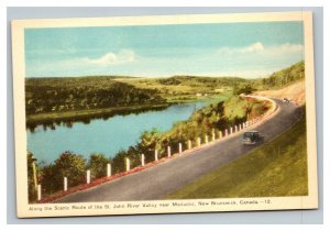 Vintage 1930's Postcard St. John River Valley Meductic New Brunswick Canada