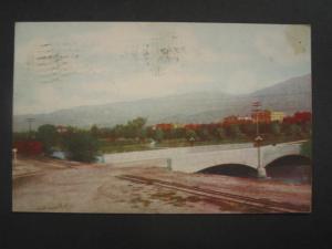 SALIDA CO Riverside Park & Bridge c1910 Postcard
