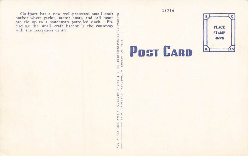 c1930s40s Small Craft Harbor Boars Classic Cars People Linen Gulfport