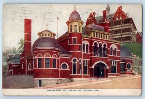 c1920's The Imperial Bath House Building Hot Springs Arkansas AR Posted Postcard