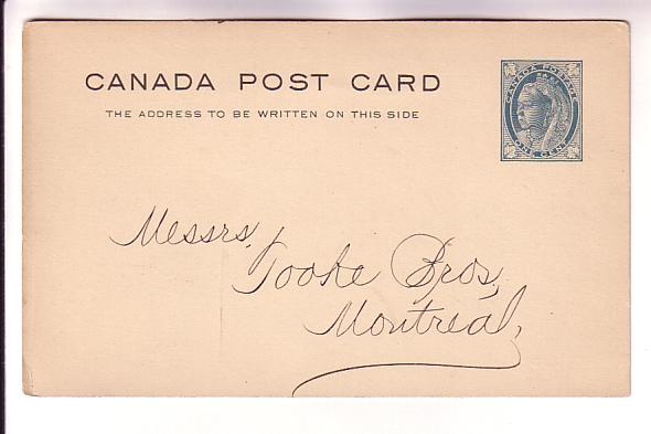 Canadian Postal Stationery Victoria Maple Leaf 1Cent 1899 Returning Underwear...