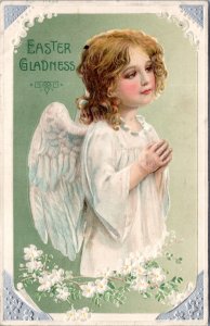 Postcard Easter Gladness - praying angel child