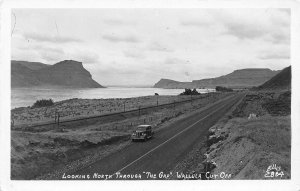 Looking North Through The Gap Wallula Cut Off Washington 1950s RPPC postcard