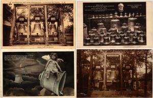 BELLS CLOCKS CLOCHES 18 CPA pre - 1950