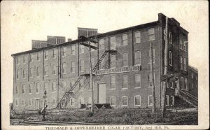Red Hill PA Theobald & Oppenheimer Cigar Factory c1910 Postcard