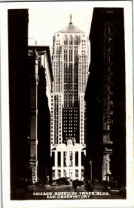 RPPC Chicago Board of Trade Building, Observatory IL Vintage Postcard U39