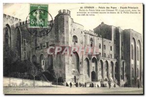 Old Postcard Avignon Palais des Papes facade principale