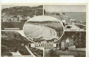 Wales Postcard - Views of Llandudno, Caernarvonshire. Posted 1954 - Ref TZ9339