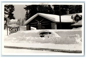 c1940's Donner Lake Lodge Cafe Eastman Tahoe Truckee CA RPPC Photo Postcard 