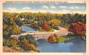 Franklin Park in Boston, Massachusetts showing Duck Pond Bridge.