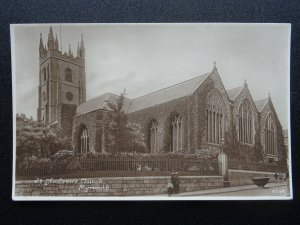 Devon Plymouth ST. ANDREWS CHURCH - Old RP Postcard by Harris & Sons