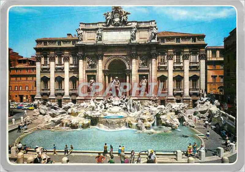 Postcard Modern Rome Trevi Fountain