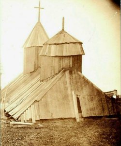 C.1910s-20s Collapse Russian Chapel At Fort Ross CA RPPC Real Photo P109