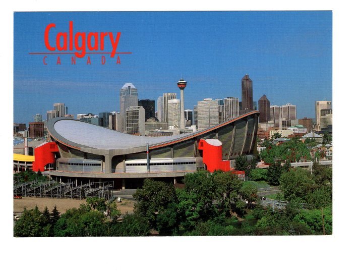 Saddledome, Skyline, Calgary, Alberta, Large 5 X 7 inch Postcard
