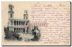 Old Postcard Paris Saint Sulpice Church