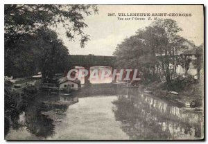 Old Postcard Villeneuve Saint Georges View Yerres