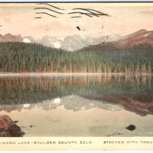 c1910s Boulder County, Colo. Brainard Lake Hand Colored PC Fine & Coulson CO A69