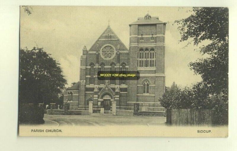 cu0932 - Parish Church , Sidcup , Kent - postcard