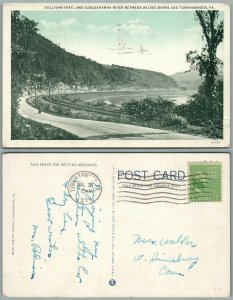 SULLIVAN TRIAL SUSQUEHANNA RIVER WILKES-BARRE TUNKHANNOCK 1939 VINTAGE POSTCARD