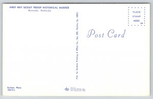 Burnside KY~First Boy Scout Troop Historical Marker~Dexter Press~Vintage PC