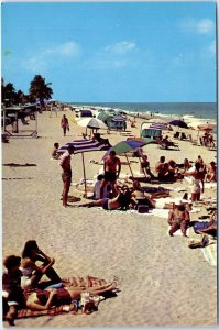 Postcard - Beach People Trees Coast Scenery