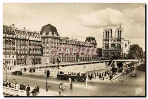 Modern Postcard The Paris Prefecture and Notre Dame
