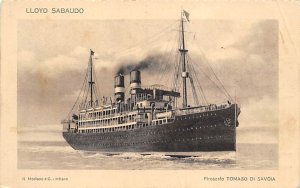 V Tomaso Di Savoia New york-Buenes Aires Lloyd Sabaudo Ship Line Ship 