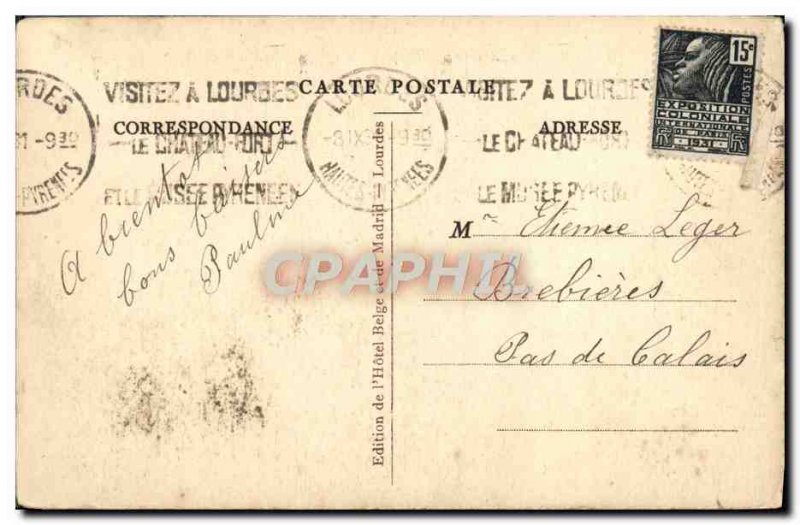 Old Postcard Remembrance Lourdes Lady of Lourdes Apparition Bernadette Soubirous