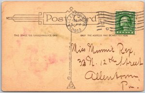 To Mine Valentine, 1913 Comic Chef Holding Platter Of Heart-Shaped Food Postcard