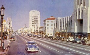 Postcard 1951 View of Miracle Mile in Los Angeles, CA.      Q6