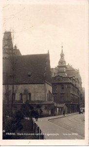 RPPC JUDAICA, Prague CZ, Old New Synagogue, Jewish Town Hall, ca. 1910-20