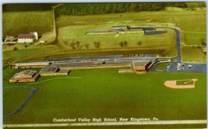 NEW KINGSTOWN, Pennsylvania PA  Aerial CUMBERLAND VALLEY HIGH SCHOOL Postcard