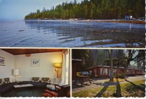 Kye Bay Bungalow Motel Comox BC John & Jennie Rowton c1974 Vintage Postcard D11