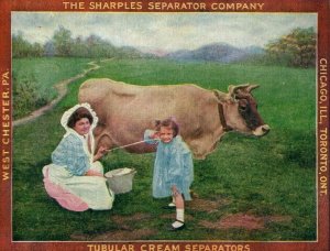 c1910 Tubular Cream Separators Advertising Sharples Co. Vintage Postcard P118 