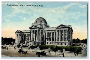 c1910 Pueblo County Court House Colorado CO Antique Unposted Postcard