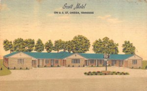 Oneida, TN Tennessee  SCOTT MOTEL~LD West  ROADSIDE Scott County  1951 Postcard