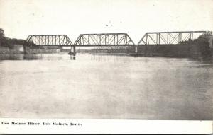 Iowa Des Moines Bridge Over Des Moines River 1910