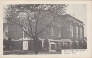 Postcard First Methodist Church Hominy OK